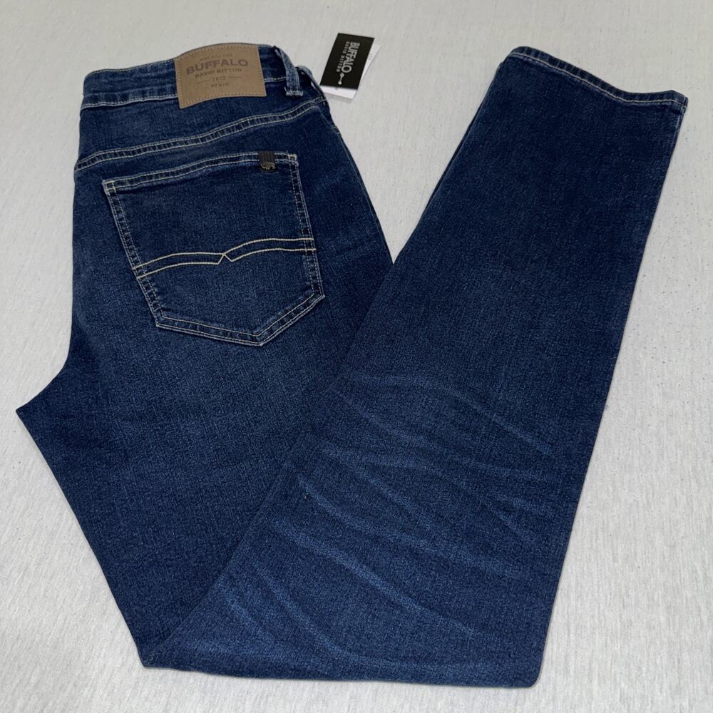 Buffalo David Bitton Jeans Ash X Slim Stretch 32 x 32 Blue Dark Wash $109 NWT
